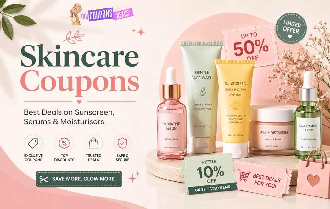 Skincare Coupons: Verified Beauty Deals For Sunscreen, Face Wash, Serums And Moisturisers