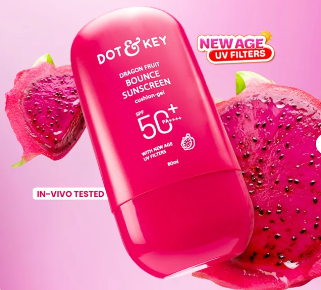 20% Off Dot & Key Dragon Fruit Bounce Gel Sunscreen SPF 50+ PA++++, With New-Age UV Filters