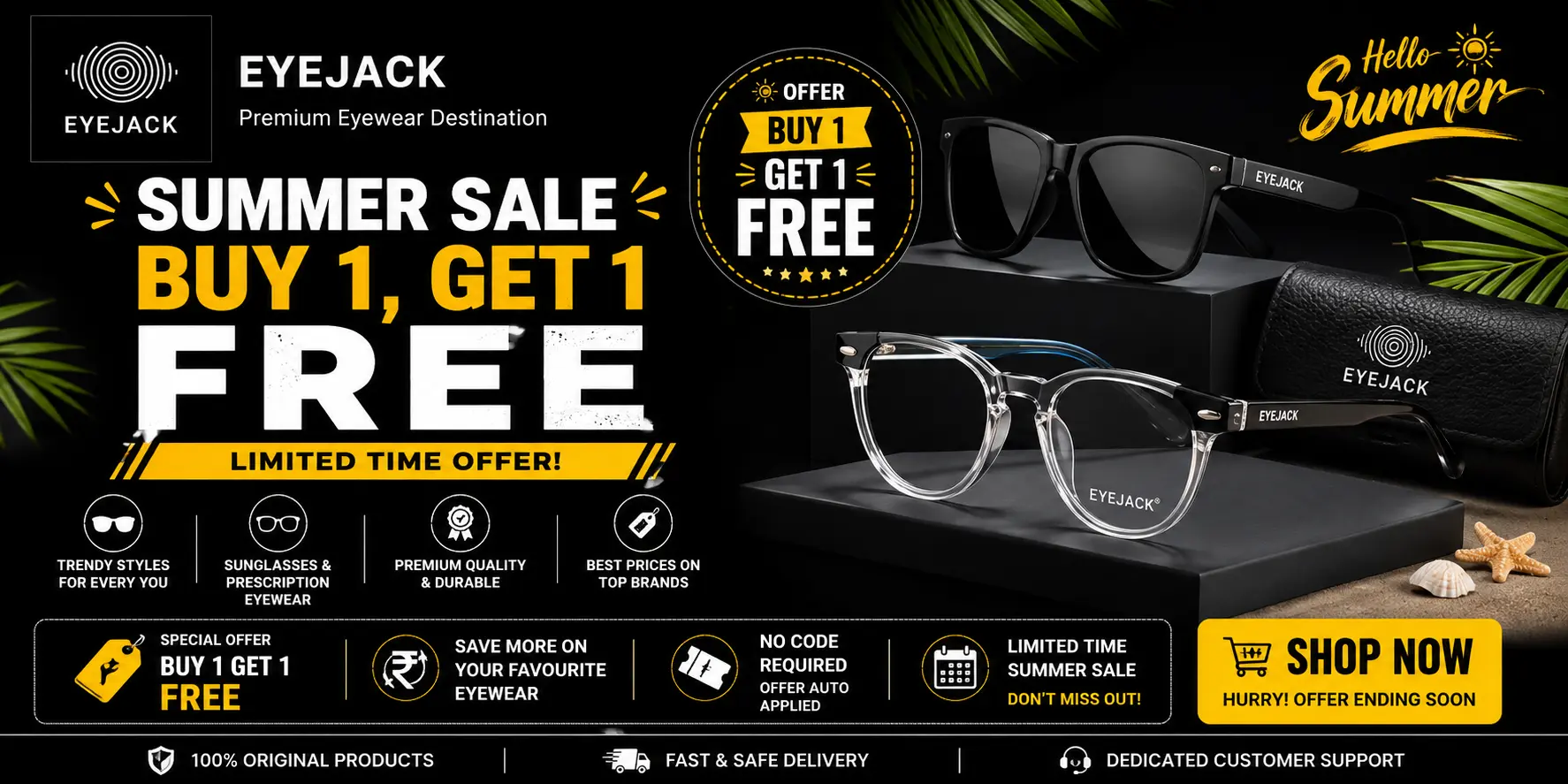 Eyejack Summer Sale – Buy 1 Get 1 FREE Offer