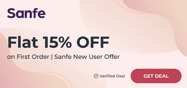 Flat 15% OFF on First Order – Sanfe New User Offer