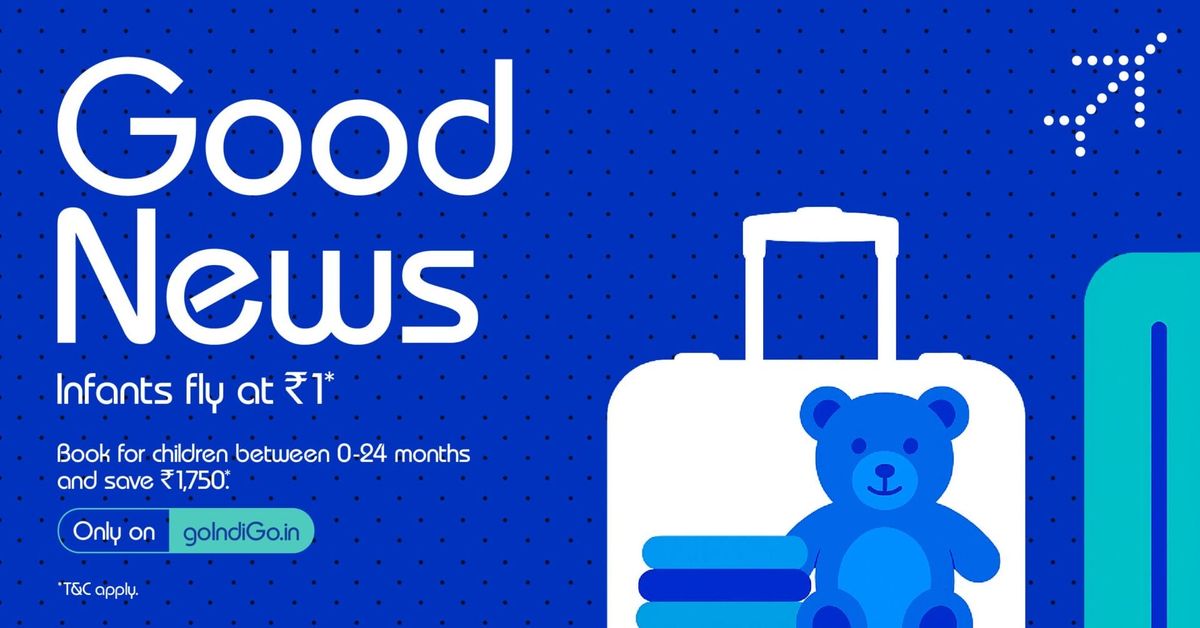 Infants Fly at ₹1* with IndiGo Coupon – Save up to ₹1,750 on Baby Tickets