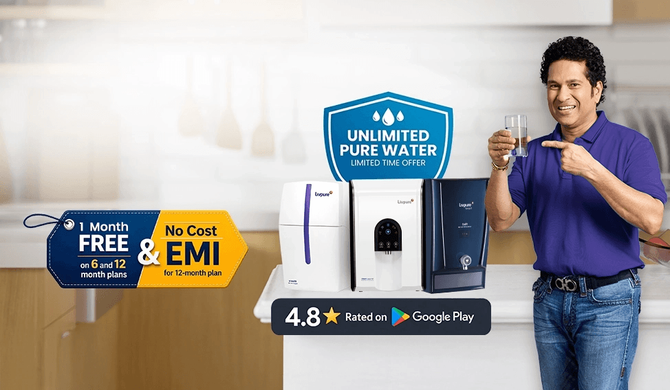 Livpure Coupon: Get 1 Month Free on Bolt RO+UV+Mineraliser Plans