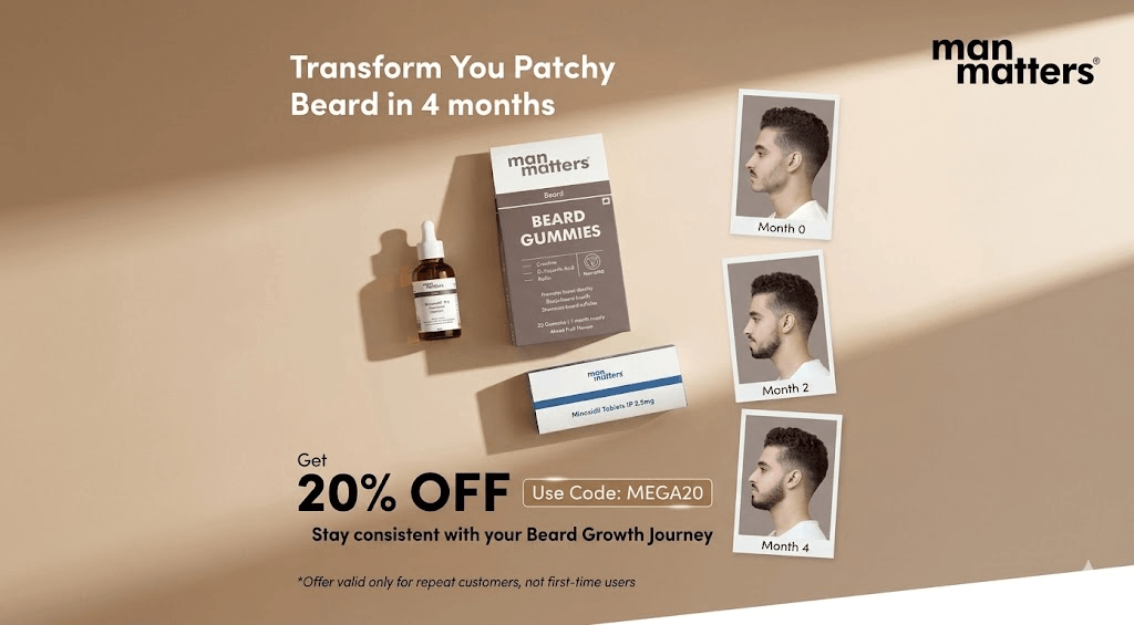 Man Matters Coupon Code: Flat 20% OFF on Man Matters