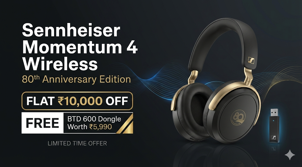 Sennheiser Momentum 4 Wireless Deal: Save ₹10,000 + Free Gift