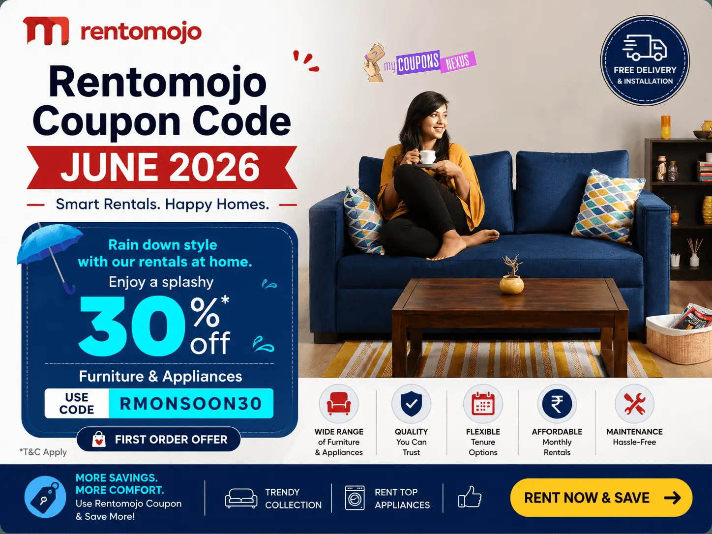 rentomojo coupon code first order