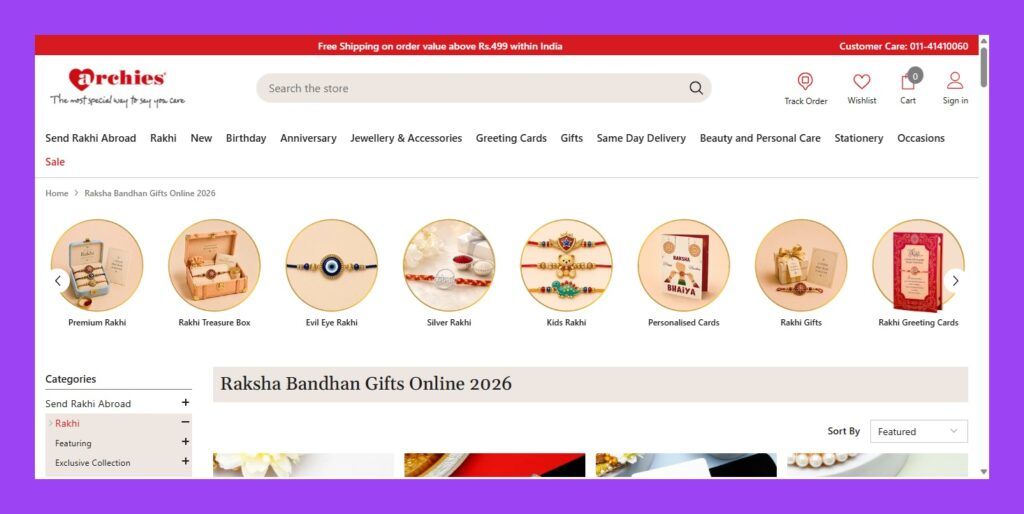 Archies Raksha Bandhan Collection